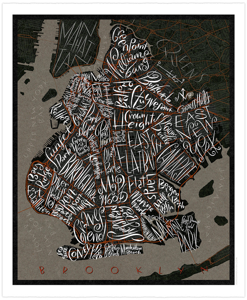 Jones + Laish Brooklyn Map