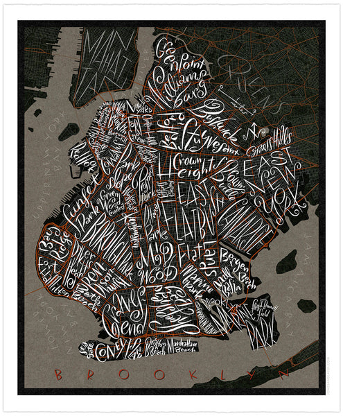 Jones + Laish Brooklyn Map